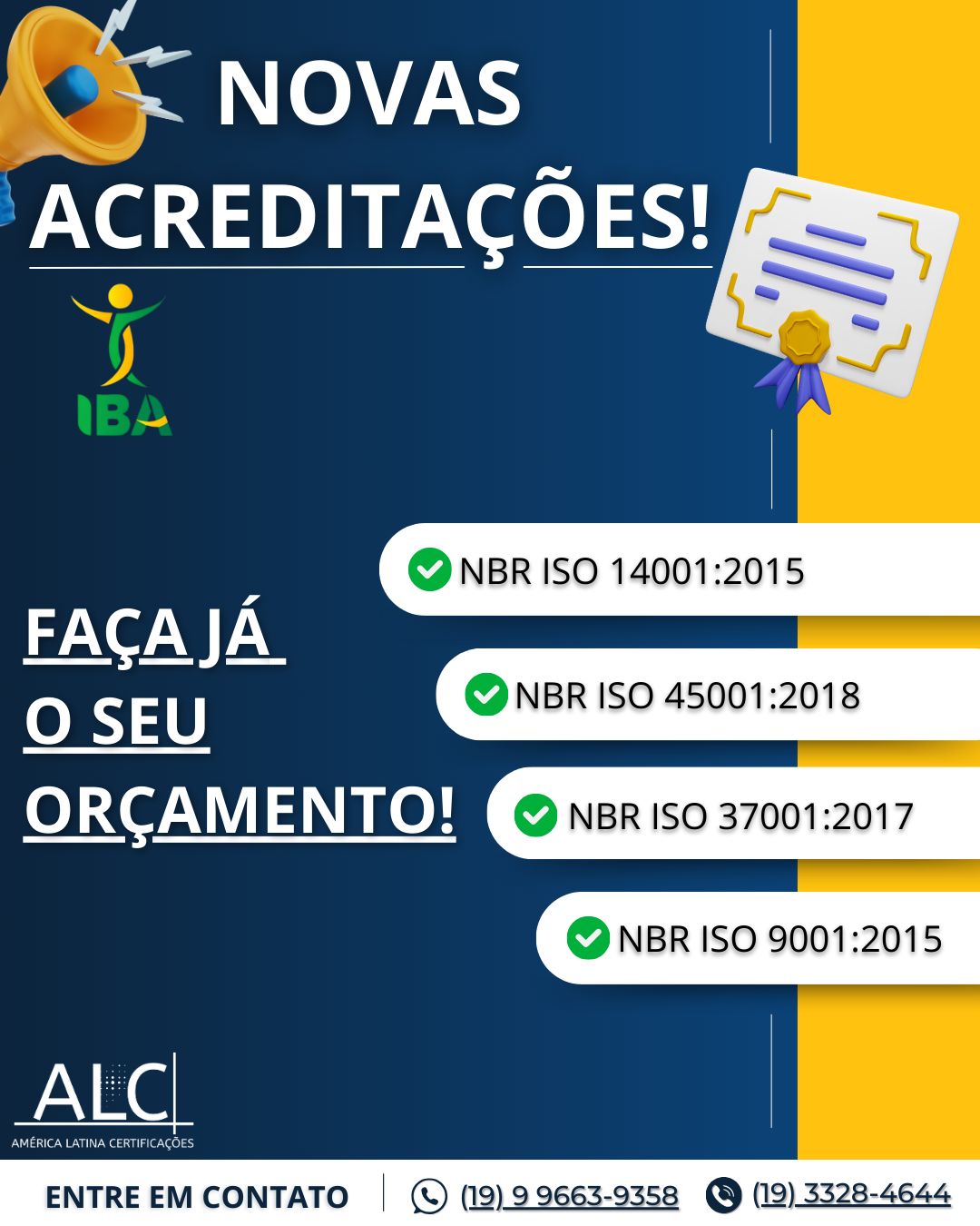 No momento você está vendo NOVAS ACREDITAÇÕES – IBA